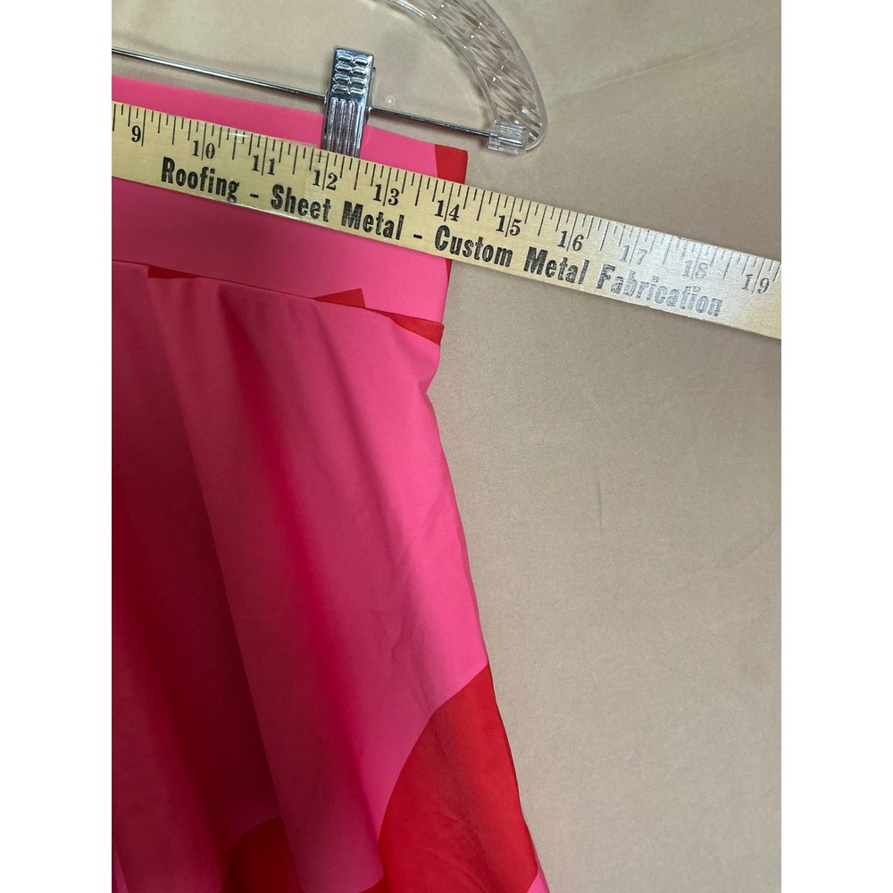 Large Burkini Modest Swimsuit Women 4 Piece Set Pink Red Excellent Geometric - Picture 9 of 16